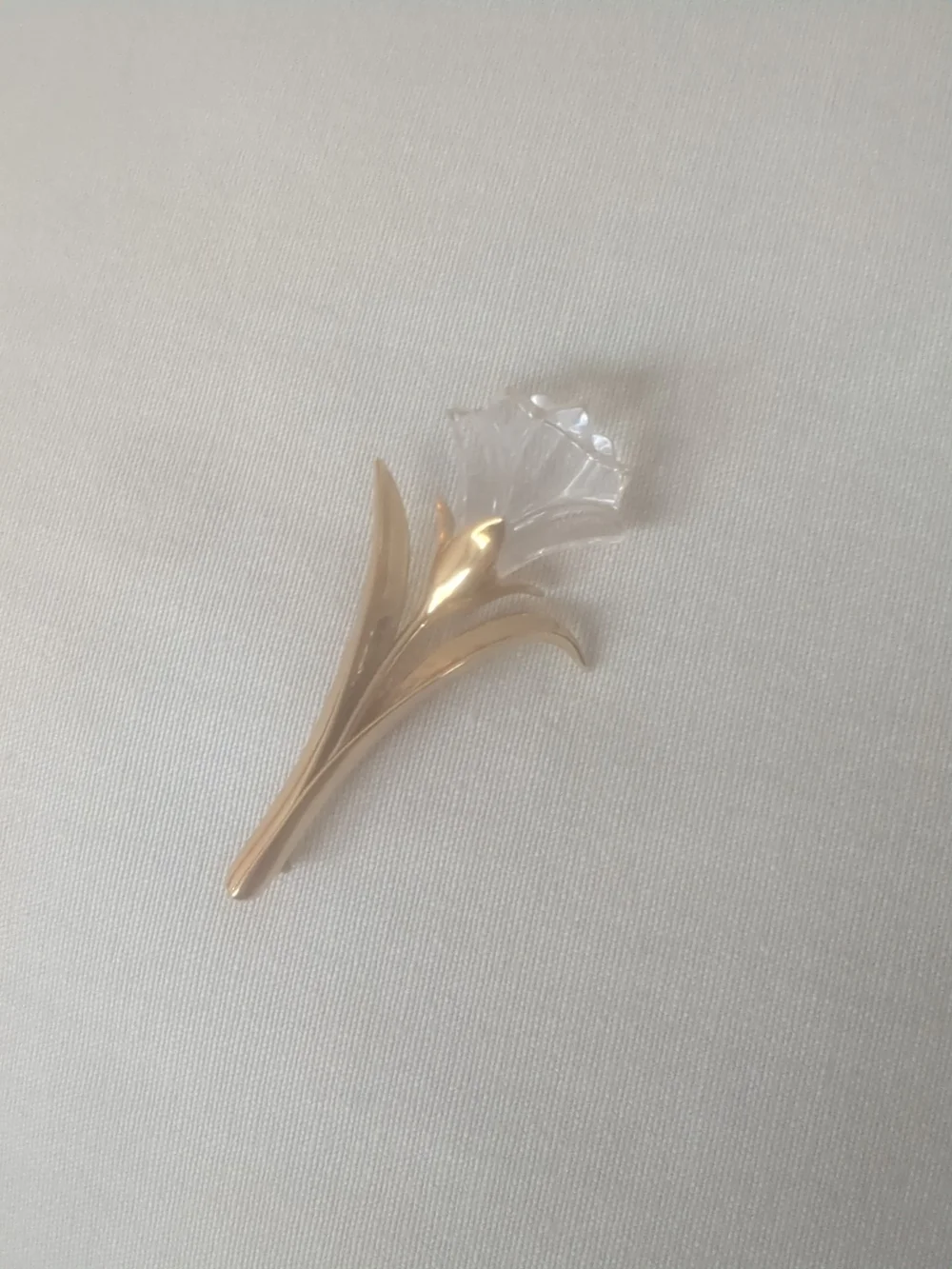 Swarovski  Gold Plated and Crystal Floral Brooch